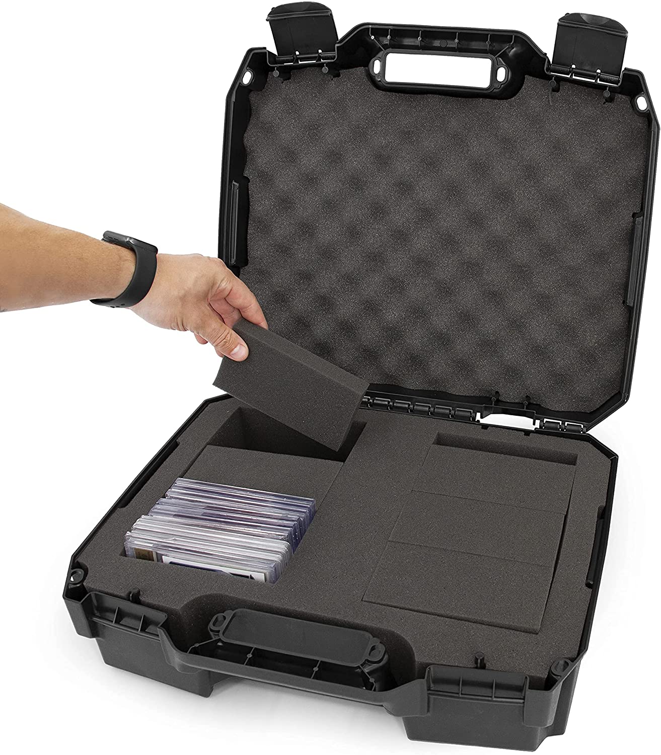 Graded Card Case Compatible with 60+ BGS PSA SGC FGS One Touch Graded Sports Trading Cards Rugged Graded Slab Card Storage Box