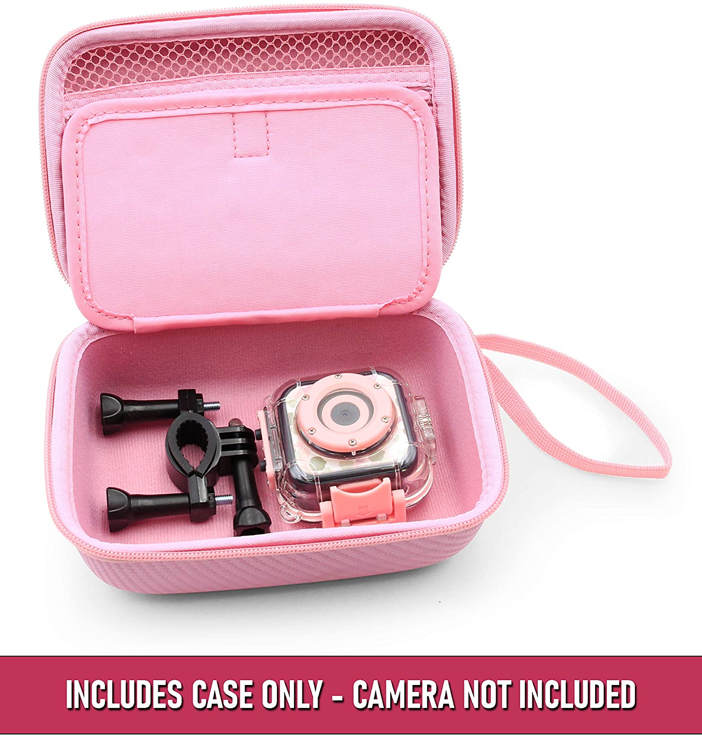 Kids Action Camera Case – Fits PROGRACE, Ourlife, Dragon Touch Kidicam & Waterproof Video Recorders – Durable Travel Storage Case Only