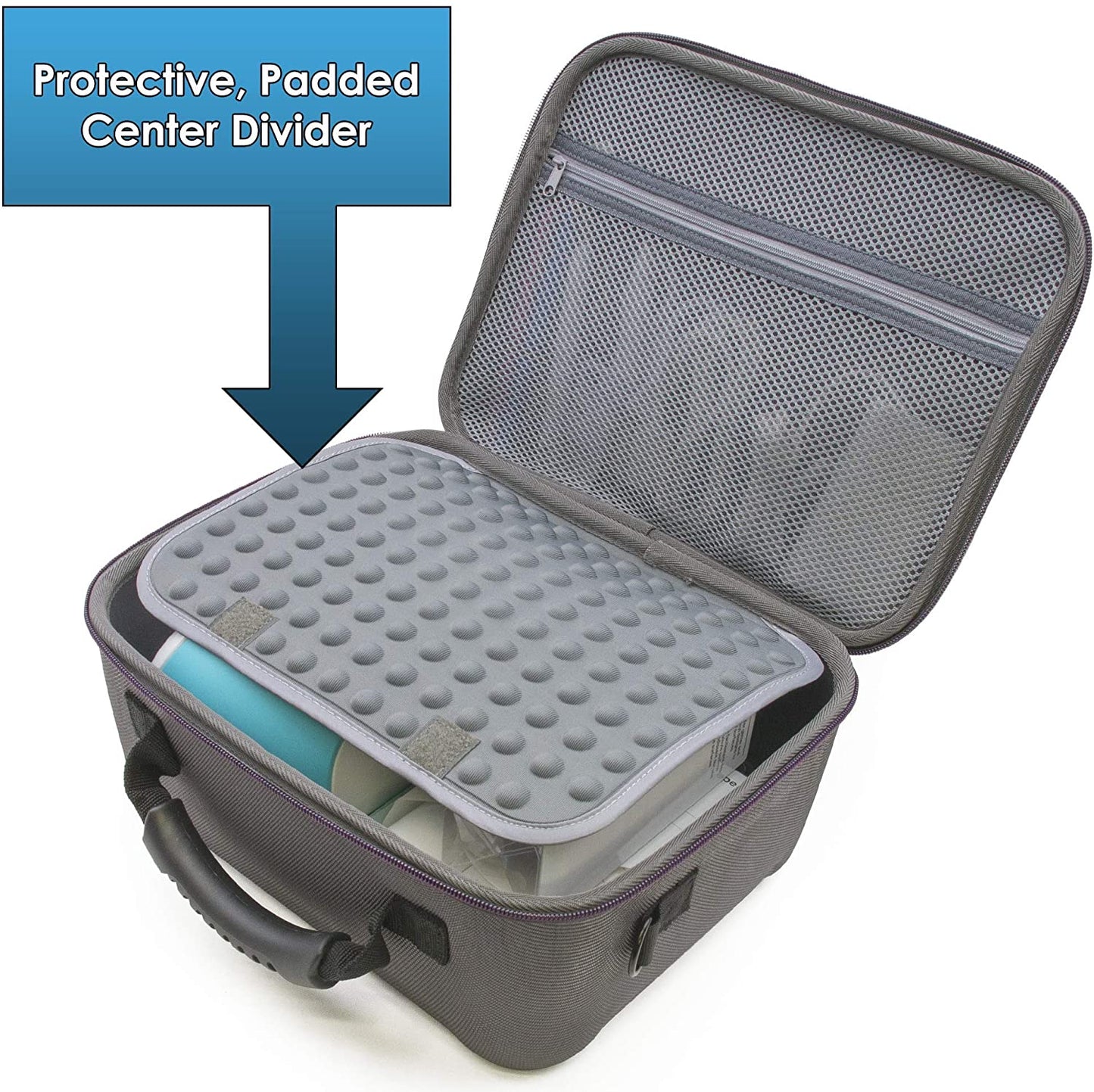 Protective Travel Case Compatible with Cricut Joy Machine & Accessories - Features Custom Housing for Paper Cutter, Padded Divider