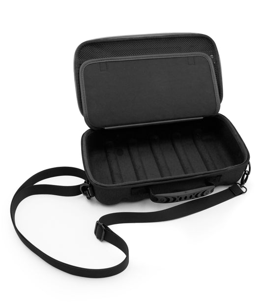 12.75" Hard Shell EVA Travel Case with Shoulder Strap and Padded Divider - Fits Accessories up to 11.5" x 5.5" x 2"