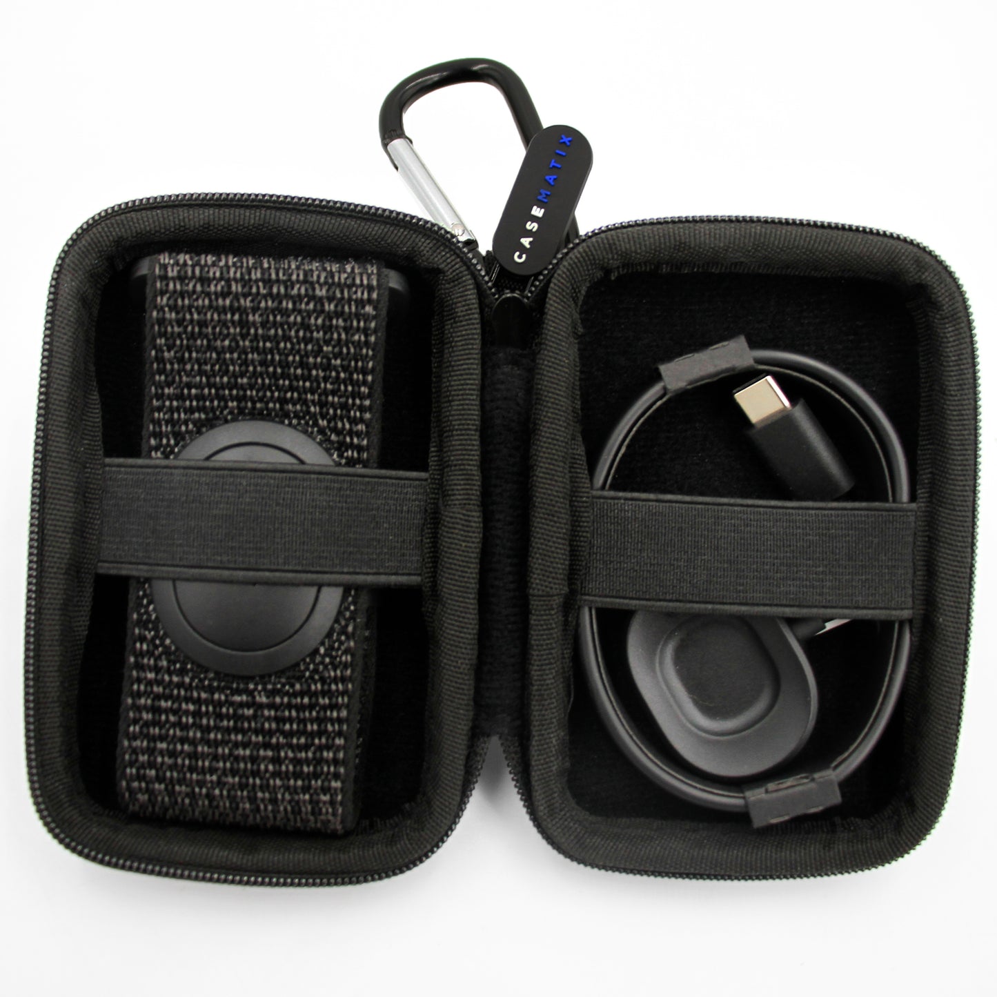Clip On Carry Case Compatible With Peloton Heart Rate Monitor Armband and Charging Adapter, Includes Case Only