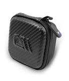 CASEMATIX 3.75" Hard Shell EVA Travel Case with Carabiner Clip - Fits Accessories up to 3.25" x 3.25" x 1.75"