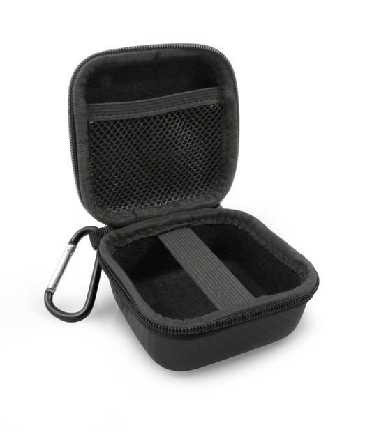 3.75" Hard Shell EVA Travel Case with Carabiner Clip - Fits Accessories up to 3.25" x 3.25" x 1.75"