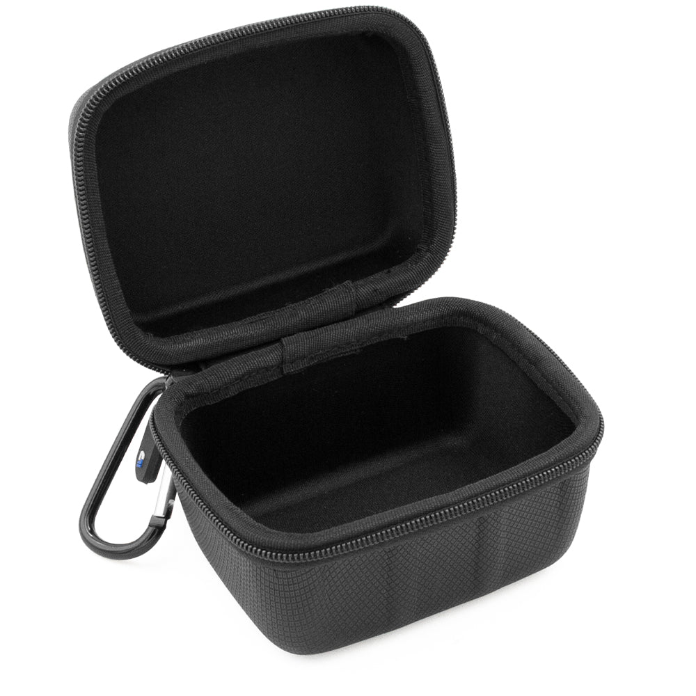 CO2 Cartridge Case Compatible with 16x 12g/8g/16g Cartridges - Hard Shell EVA Protection with Metal Carabiner - for BB Gun and Airsoft Pistols