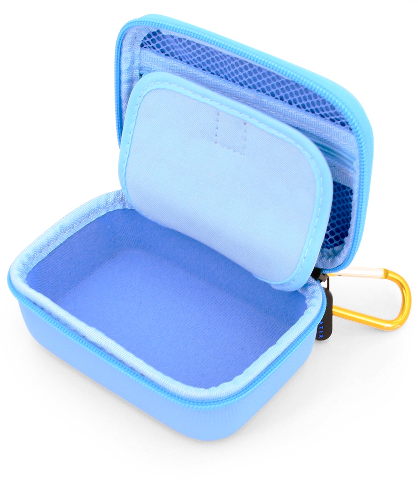 Travel Dice Case and Dice Holder for RPG Dice with Padded Interior Divider and Wrist Strap - Hard Shell Protective Dice Box