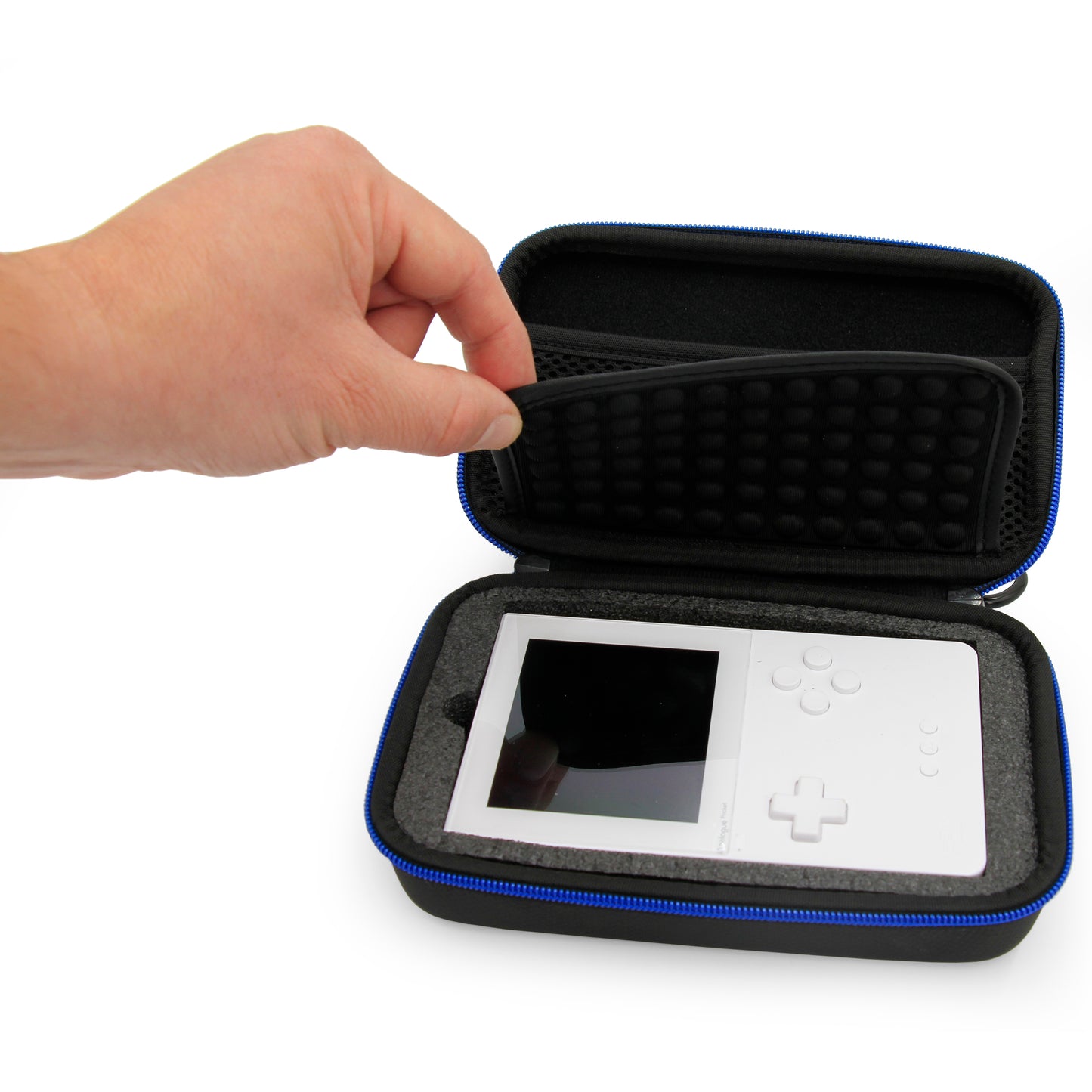 Travel Case Compatible with Analogue Pocket Handheld Game Console, Gaming Flash Cartridges, Charge Cable and More in Custom Foam - Case Only