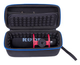 CASEMATIX Travel Case Compatible with Rode VMGO VideoMic GO and VMGO VideoMic GO Camera Microphone, 3.5mm Patch Cable and Accessories
