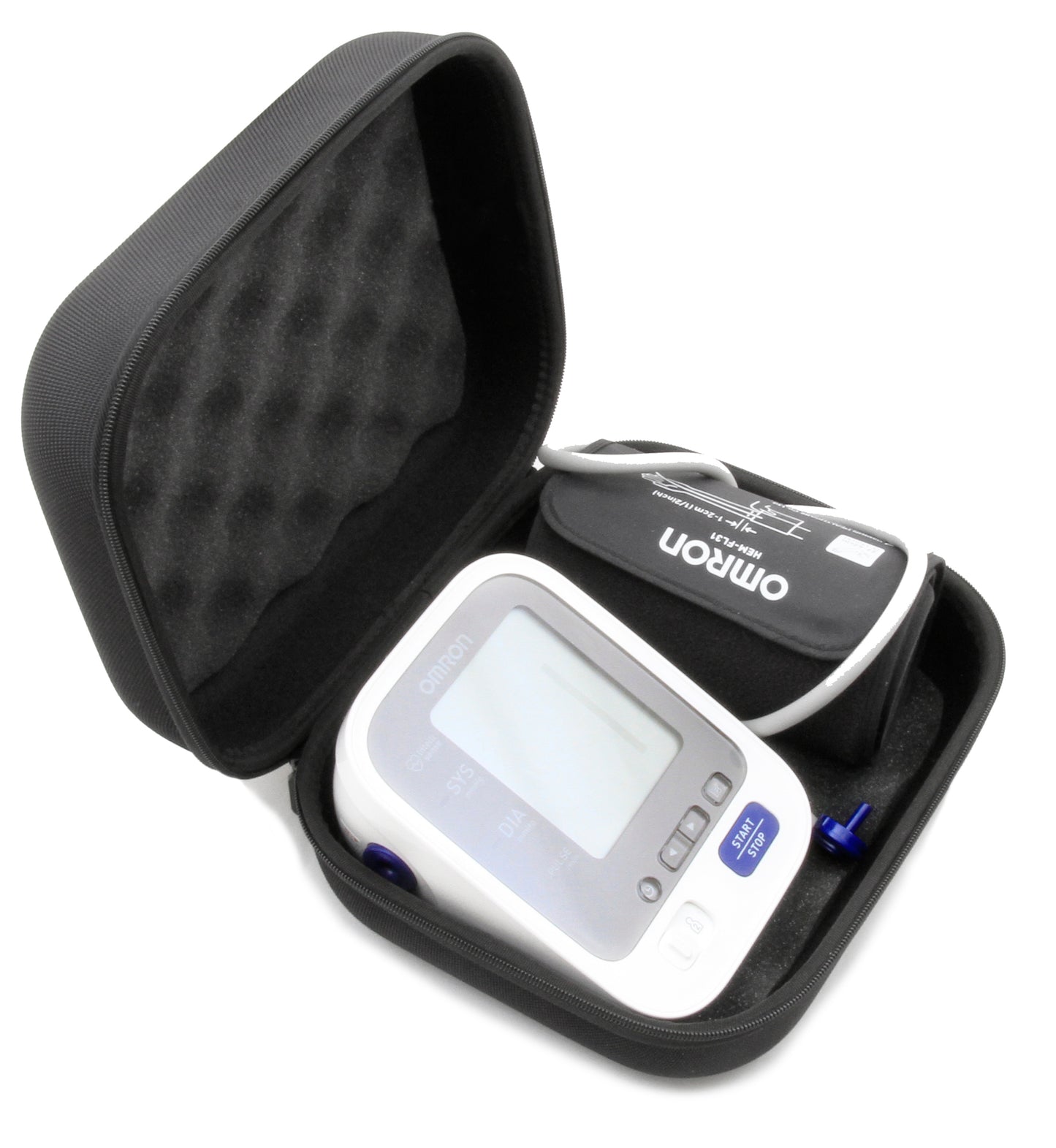 Travel Case Compatible with Omron 7 Series Upper Arm Blood Pressure Monitor and Arm Cuff Models BP761N, BP760N, BP761 or B760