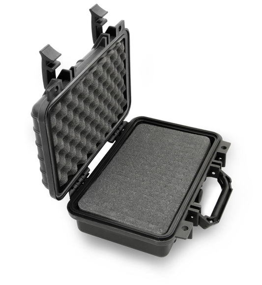 12" Waterproof Hard Travel Case with Padlock Rings and Customizable Foam - Fits Accessories up to 9" x 5" x 2.75"