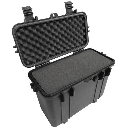 15" Waterproof Hard Travel Case with Padlock Rings and Customizable Foam - Fits Accessories up to 14” x 6” x 11.25”