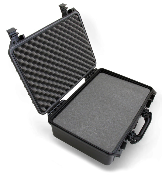 18" Waterproof Hard Travel Case with Padlock Rings and Customizable Foam - Fits Accessories up to 15.5" x 9.5" x 5"