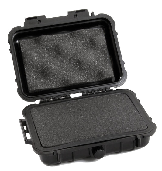 6.25" Waterproof Hard Travel Case with Rubber and Customizable Foam Interior - Fits Accessories up to 4.5" x 2.5" x 1.25"