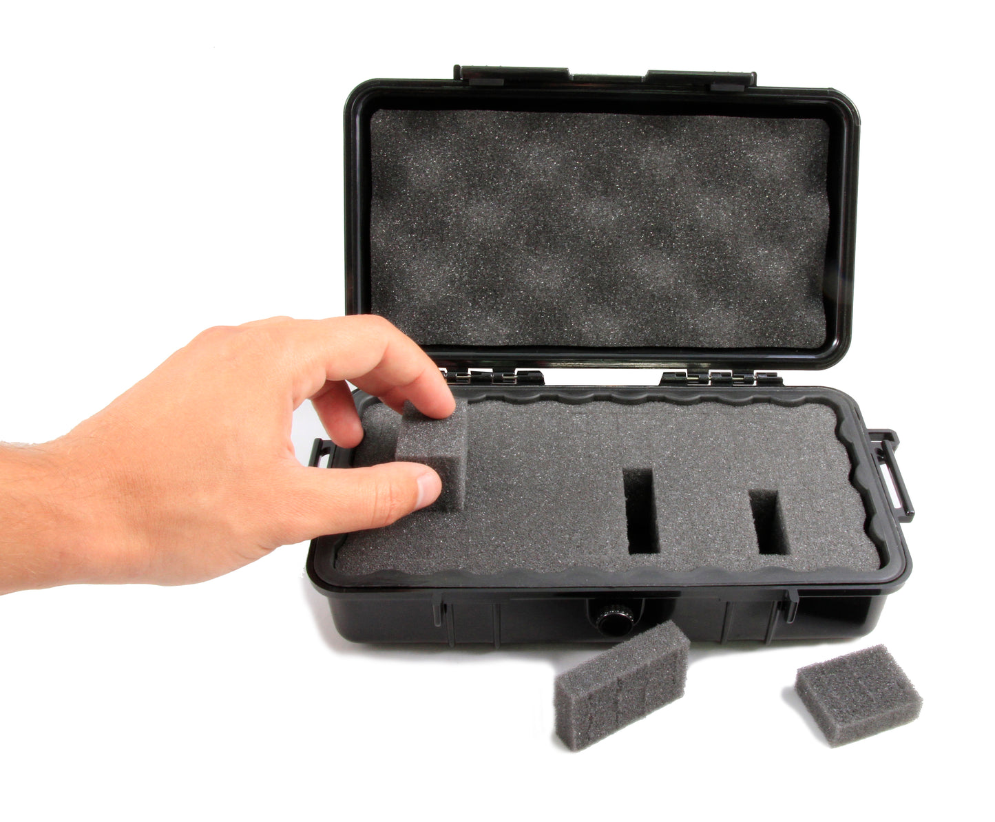 9.5" Waterproof Small Hard Case with Customizable Foam for Portable Electronics, Tools and Accessories - Hard Shell Small Plastic Case