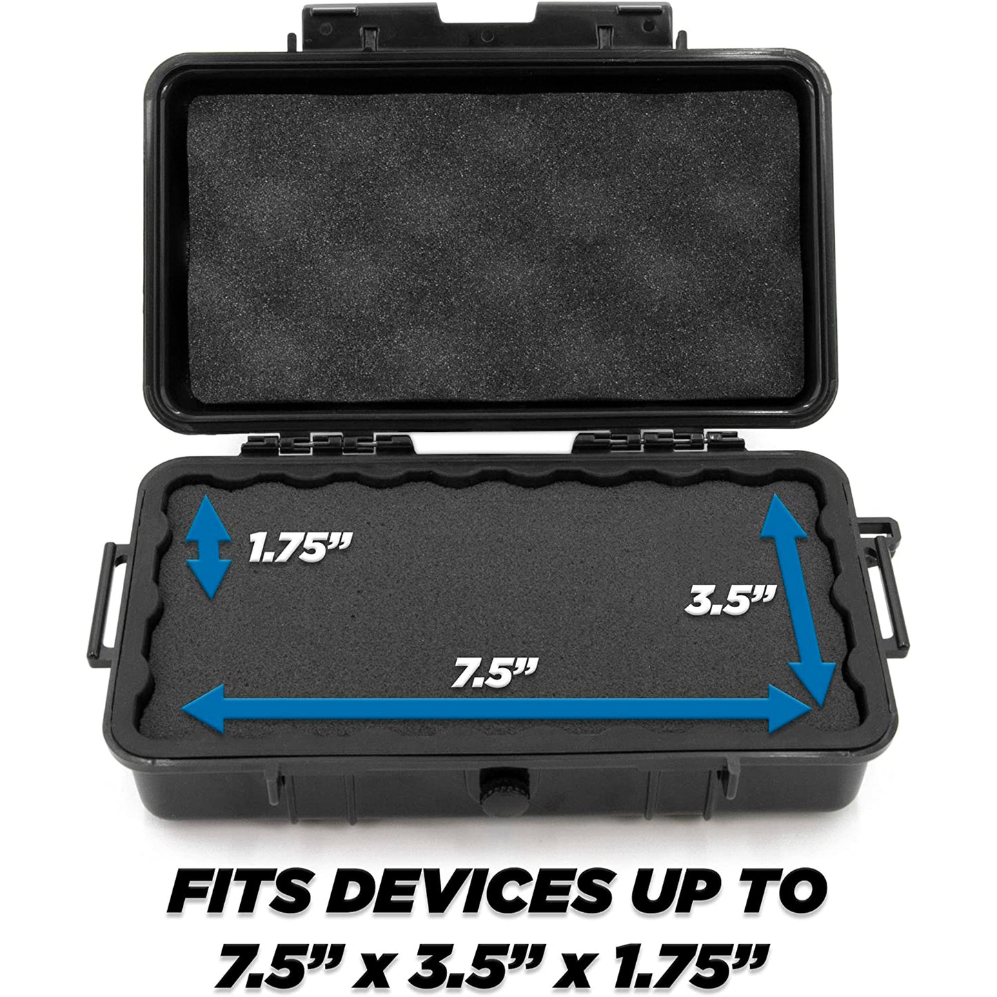 9.5" Waterproof Small Hard Case with Customizable Foam for Portable Electronics, Tools and Accessories - Hard Shell Small Plastic Case