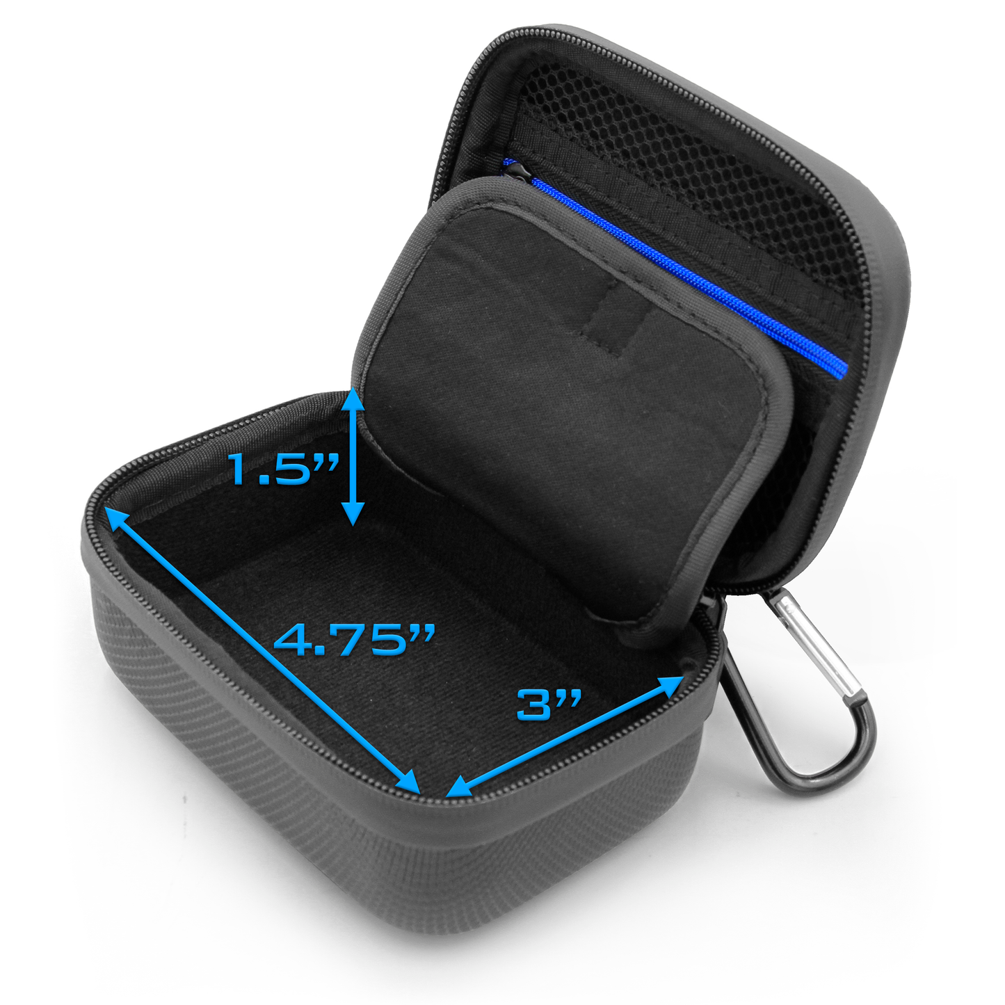 Travel Case Compatible with Beyblade Burst Battling Top Game Pieces and Accessories with Wrist Strap and Padded Divider Up to 4.75 Inches