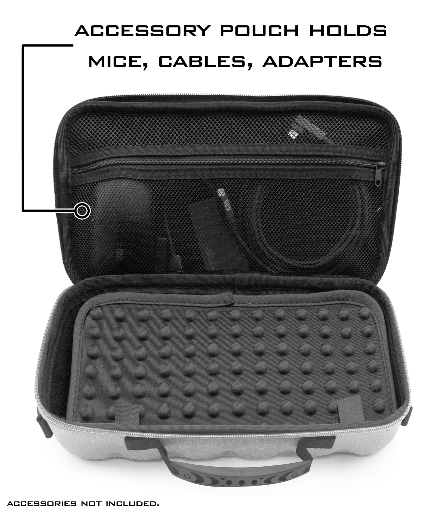 60% Keyboard Case Compatible with Razer Huntsman Mini/HK Gaming GK61 - Hard Shell EVA with Padded Divider, Shoulder Strap & Accessory Pocket