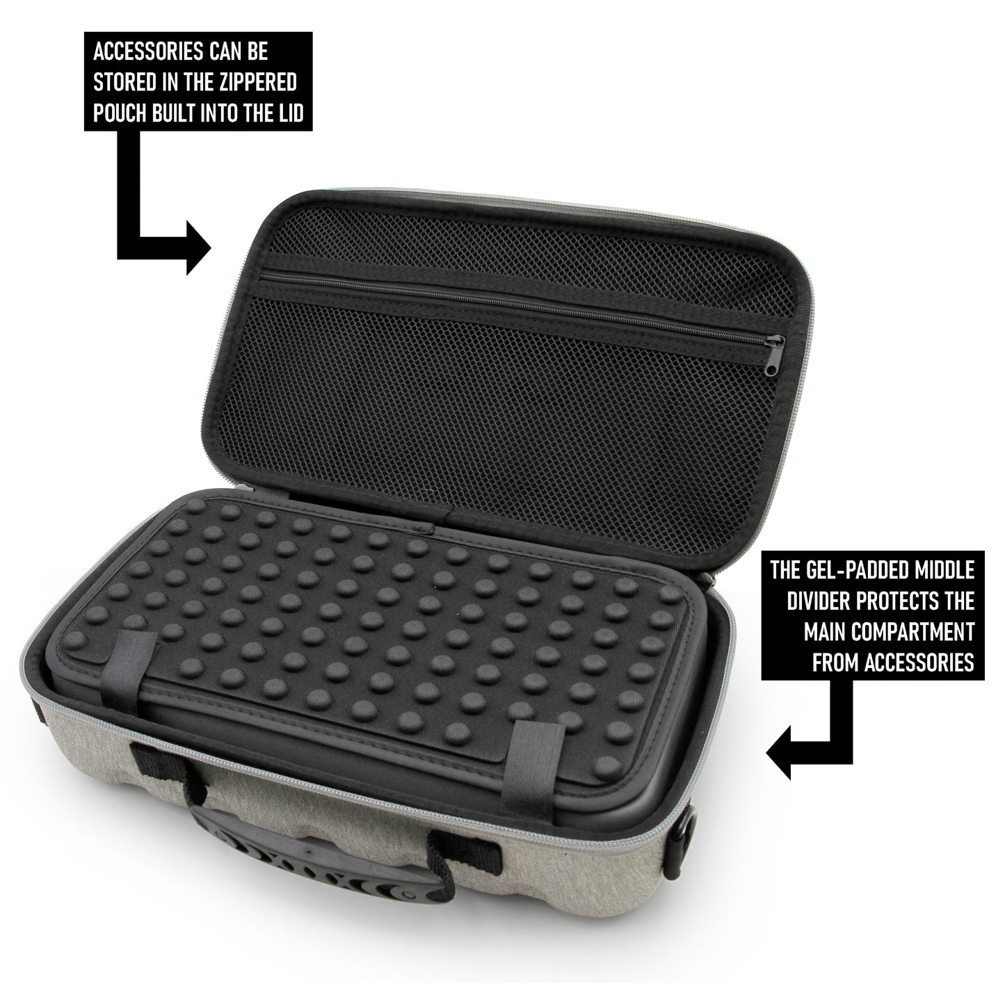 60% Keyboard Case Compatible with Razer Huntsman Mini/HK Gaming GK61 - Hard Shell EVA with Padded Divider, Shoulder Strap & Accessory Pocket