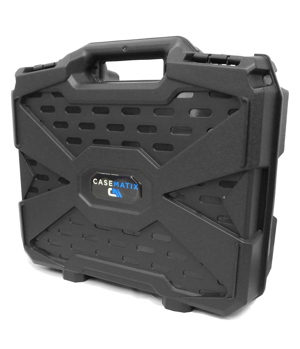 CASEMATIX 16 Hard Travel Case with Padlock Rings and Customizable
