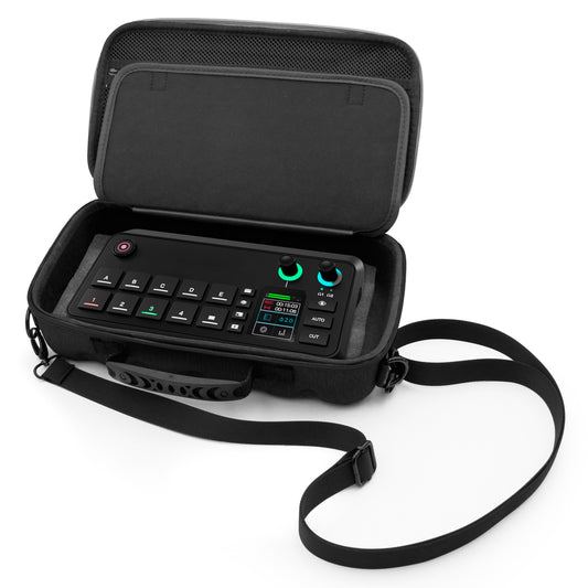 Travel Case Compatible with RODE RODECaster Video S All-in-One Audio/Video Console – Protective Carry Bag with Shoulder Strap for Podcasters