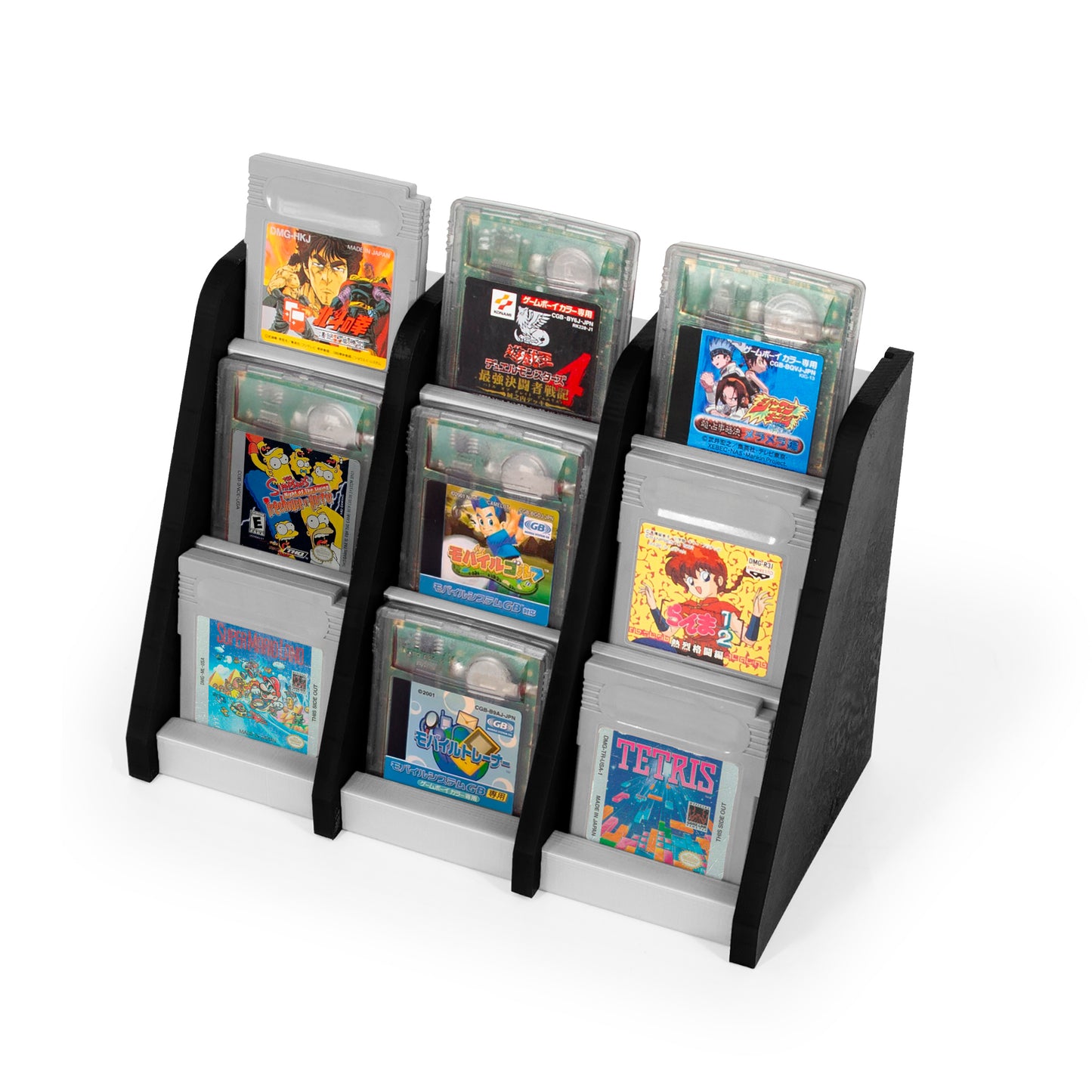 Game Holder Display Stand Compatible With Gameboy Color and Original Gameboy Cartridges, Sturdy Game Case Organizer Tower Holds 9 Game Boy Games