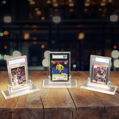 Professional Card Display Stands | 3-Pack | PSA BGS SGC CGC CASEMATIX Cases Professional Card Display Stands | 3-Pack | PSA BGS SGC CGC CASEMATIX Cases