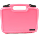 CASEMATIX Rock Collection Travel Case - 30 Slot Rock Collection Box with Two Pre-Cut Foam Trays, Protective Crystal Storage Travel Case, Pink Shell