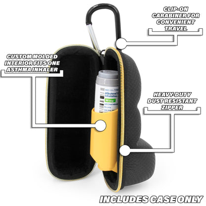 Professional Inhaler Case - Protective Storage for Albuterol and Rescue Inhalers (Up to 4 Inches)