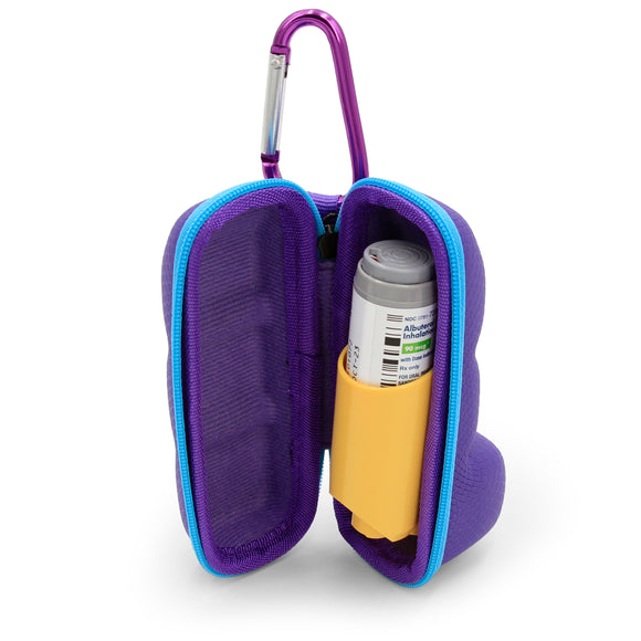 Copy of CASEMATIX Inhaler Case, Inhaler Holder Fits Standard Rescue and New Albuterol Inhaler Devices up to 4 Inches - Includes Asthma Case Only, Purple