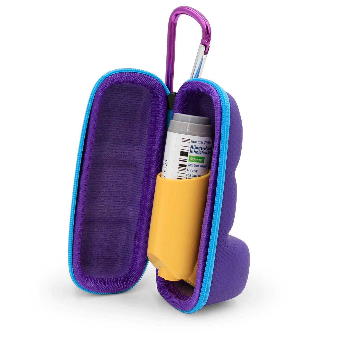 Professional Inhaler Case - Protective Storage for Albuterol and Rescue Inhalers (Up to 4 Inches)