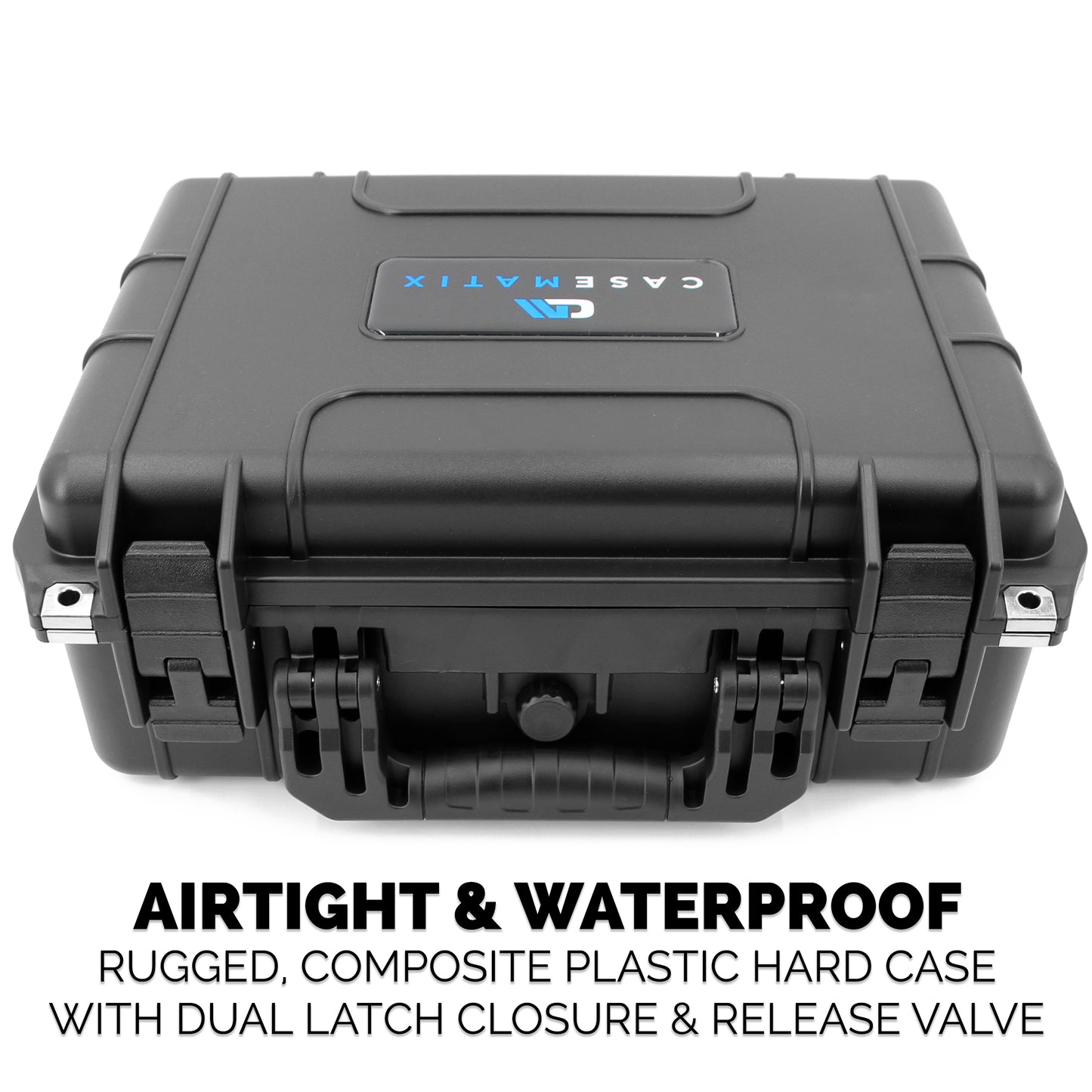16" Waterproof Hard Case with Customizable Foam for Portable Electronics, Tools and Accessories - Hard Shell Plastic Case with Pre-Diced Foam Interior