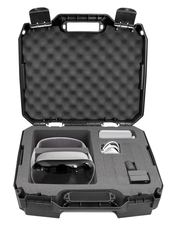 CASEMATIX Travel Case Compatible with Apple Vision Pro VR Headset and Vision Pro Accessories, Includes Foam Lens Protector With Accessory Storage