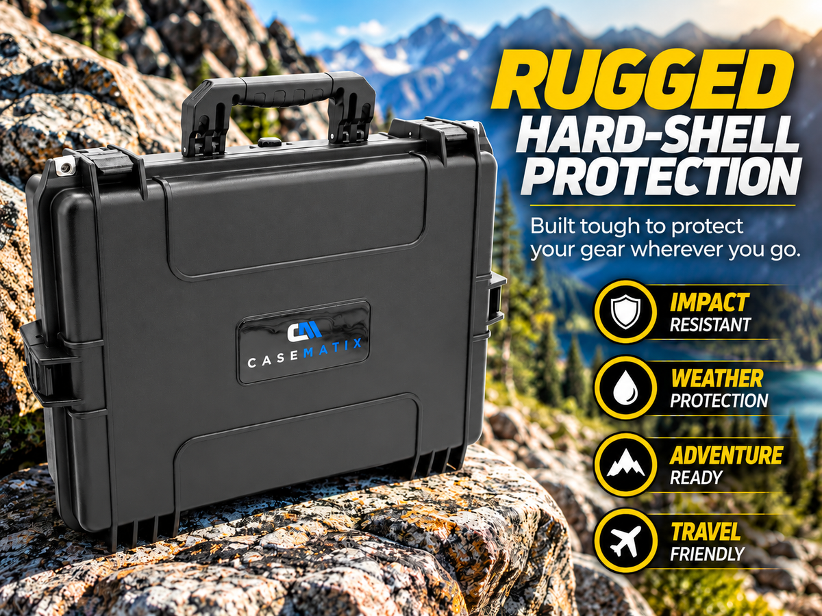 Waterproof IP67 Laptop Hard Case for 15.6-17.3 inch Gaming Laptops - Laptop Case with Foam Compatible with Asus Acer MSI Alienware Gaming & More