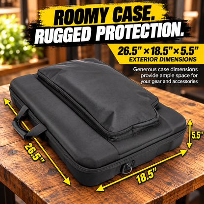 Portable Monitor Case Fits 24–29 Inch Gaming Monitors or Laptops – Hard Shell EVA Screen Cover with Padding & Accessory Storage for 24” & 27” Displays