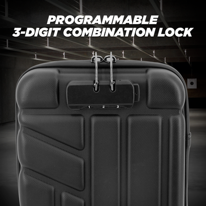 Locking Pistol Case Fits Small to Large 9mm Pistols with Room For Extra Clips and Attachments - Premium Handgun Case with Lock Zippers