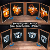 CASEMATIX DM Screen 8-Panel Deluxe GM Screen - Eight Panel Folding Dungeon Master Screen for TTRPGs - Inserts Not Included - Black or Brown Options