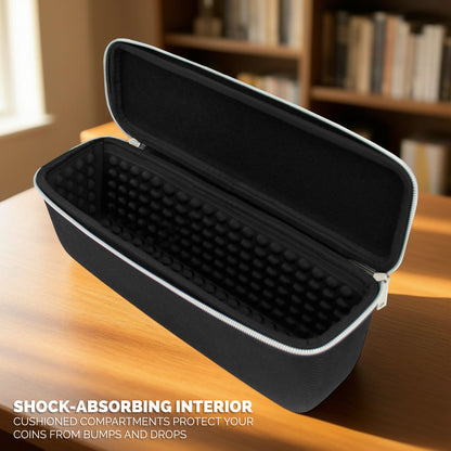 CASEMATIX Coin Case for Silver Eagle Coin Tubes – Protective Hard Shell Coin Storage Box to Secure Silver Eagle Coin Holder for Collectors