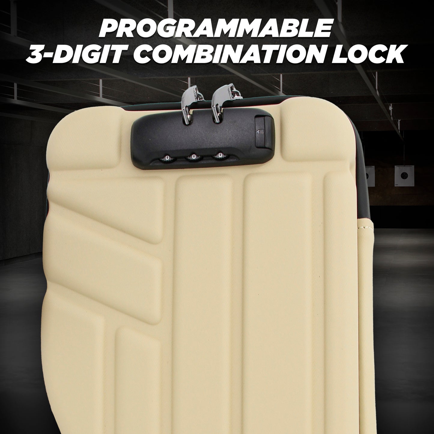 Locking Pistol Case Fits Small to Large 9mm Pistols with Room For Extra Clips and Attachments - Premium Handgun Case with Lock Zippers