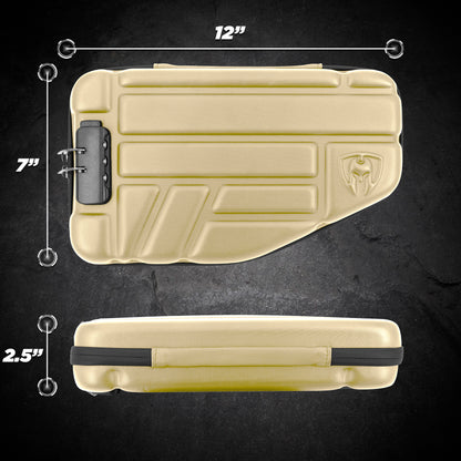 Locking Pistol Case Fits Small to Large 9mm Pistols with Room For Extra Clips and Attachments - Premium Handgun Case with Lock Zippers