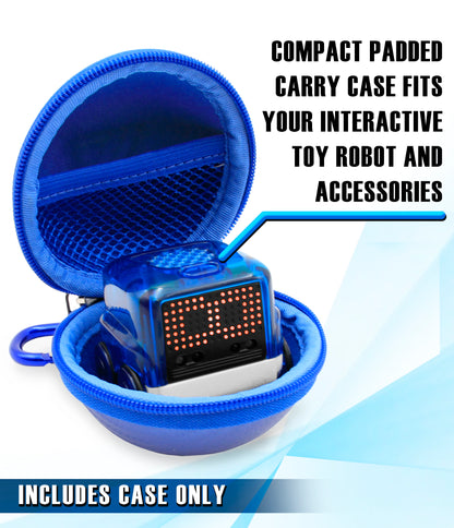Travel Case Compatible with Novie Robot Interactive Smart Robot - Protective Toy Carry Case with Felt Interior and Carabiner Clip