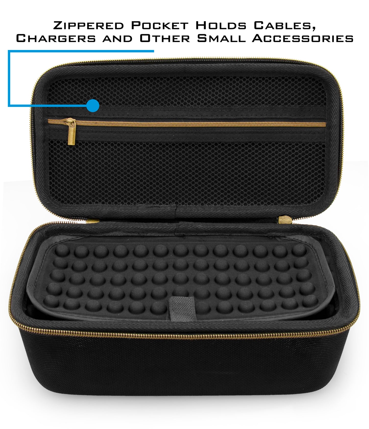 CASEMATIX Carry Case Compatible with LG xboom Grab Portable Bluetooth Speaker Signature Sound by will.i.am and Charging Audio Accessories - Case Only