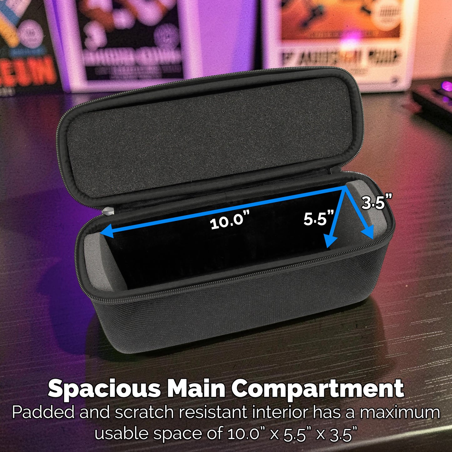 Game Cartridge Storage Case Compatible with Atari 2600 Cartridges, Holds 12 Retro Video Game Cartridges, Organizer with Padded Slots