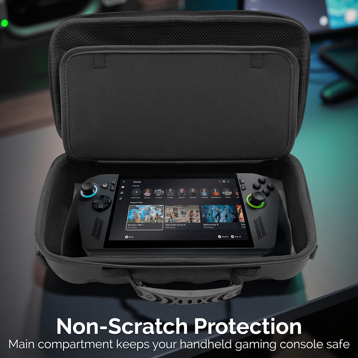 Carrying Case Compatible with ASUS ROG Xbox Ally X Gaming Handheld PC - Protective Carry Bag with Shoulder Strap for Touchscreen Gaming Console