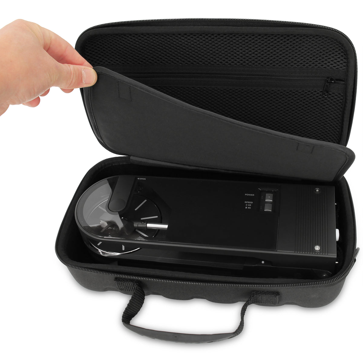 Audio Technica Record Player CASEMATIX Carry Case Compatible With Audio Technica Turntable At Sb727 Sound Burger Record Player Impact Resistant Exterior With Padded Foam Interior Audiotechnica Turntable