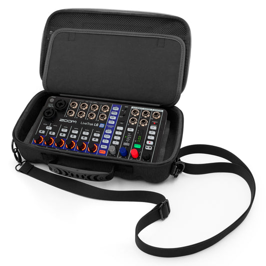 EVA Travel Case Compatible with Zoom LiveTrak L6 10-Track Digital Mixer and Recorder – Compact Carry Bag with Shoulder Strap for Mixer and Cables