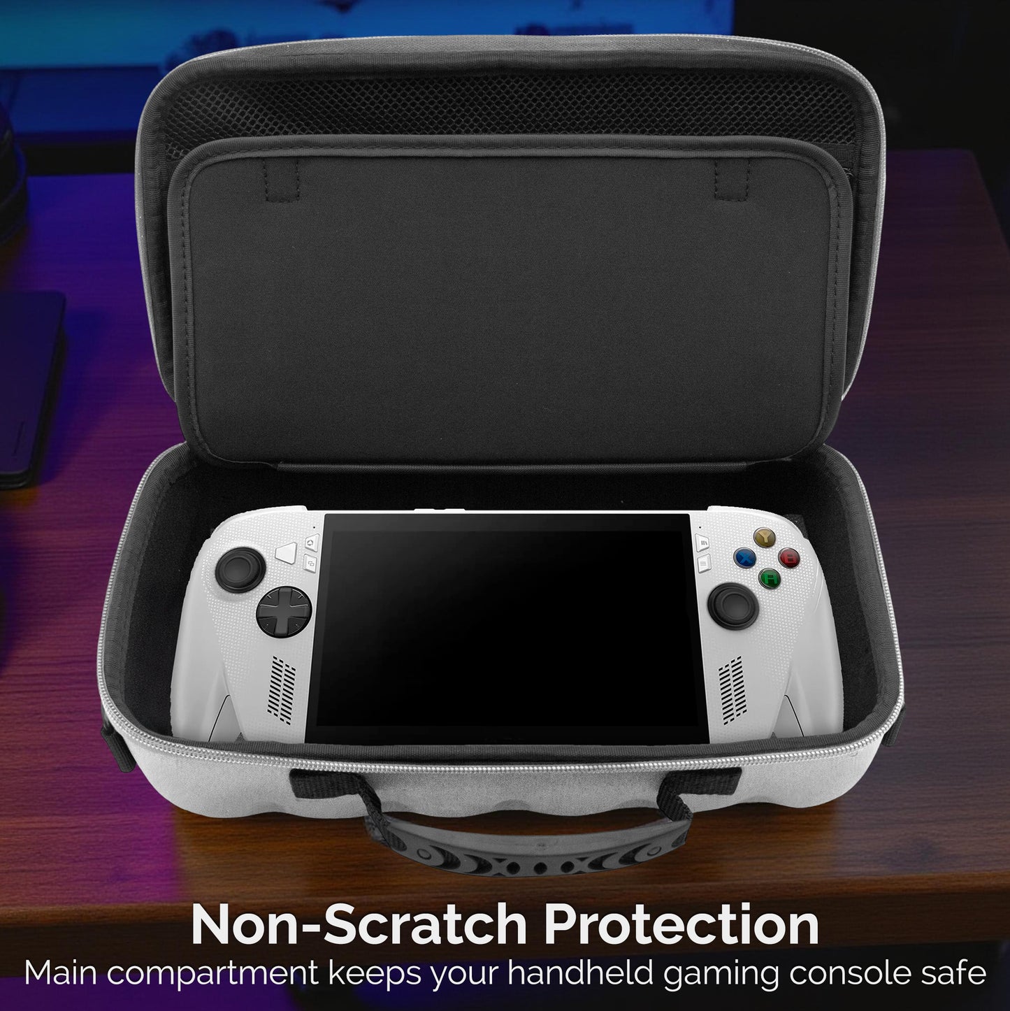 Carrying Case Compatible with ASUS ROG Xbox Ally X Gaming Handheld PC - Protective Carry Bag with Shoulder Strap for Touchscreen Gaming Console, Gray