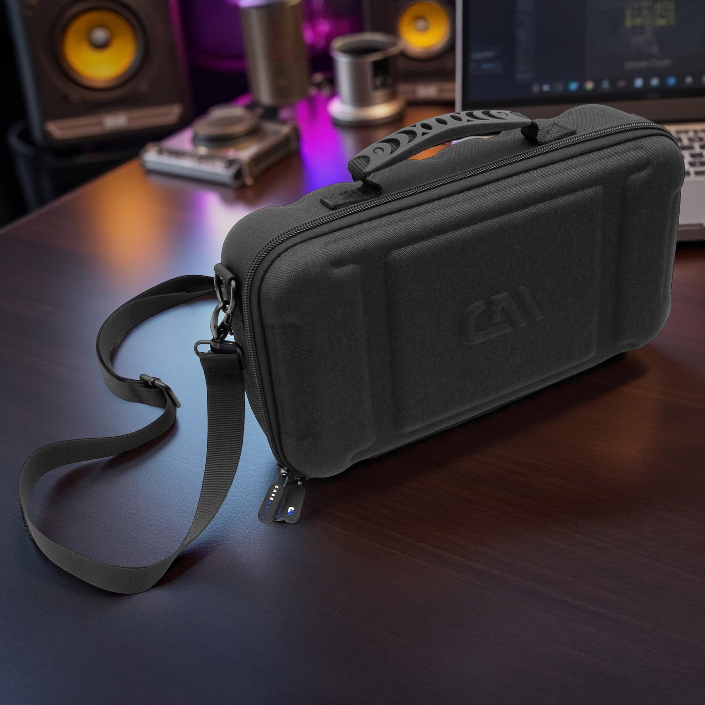 Travel Case Compatible with RODE RODECaster Video S All-in-One Audio/Video Console – Protective Carry Bag with Shoulder Strap for Podcasters