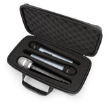 CASEMATIX Wireless Microphone Case Fits Three Wireless Mic System Microphones by Sennheiser, Shure and More, Includes Portable Mic Case Only