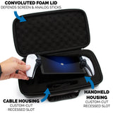 CASEMATIX Rugged Travel Case Compatible with PlayStation Portal - Hard Shell Carry Case with Custom Foam Fits Portable Handheld and Charger, Case Only