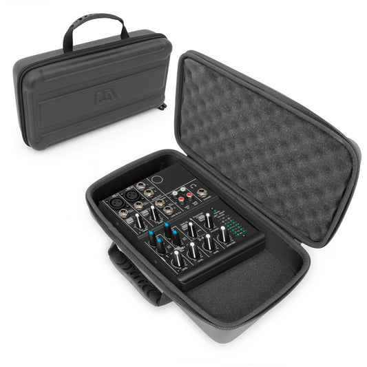 Travel Case Compatible with Mackie 402VLZ4 Channel Mixer - Padded Foam DJ Mixer Bag for Small Accessories Up to 13.0" x 6.5" x 2.0"