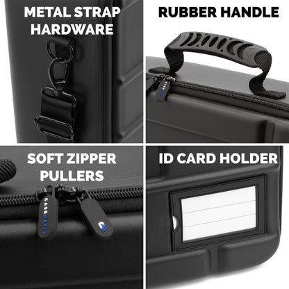 Graded Coin Case With 44 Coin Slab Slots Compatible with NGC and PCGS Coins for Collectors, Premium Graded Coin Storage Slab Case With Water Resistant Coin Box Zippers and Carry Strap